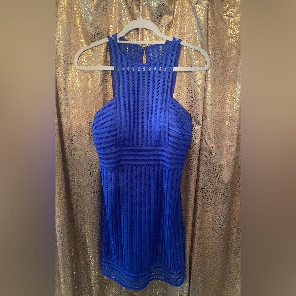 Elegant Blue Sleeveless Dress